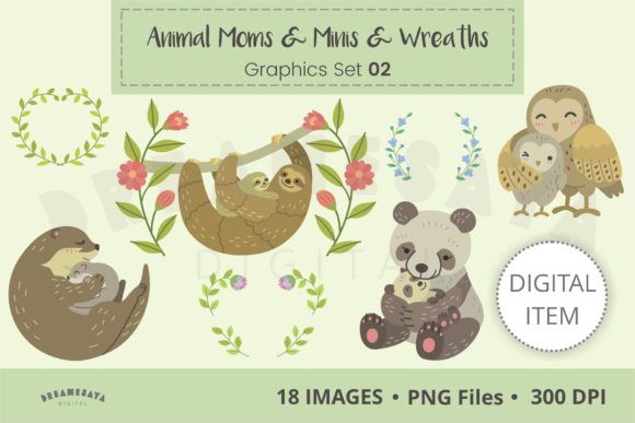 Animal Moms Minis Clipart 02: A Practical Asset for Creative Workflows