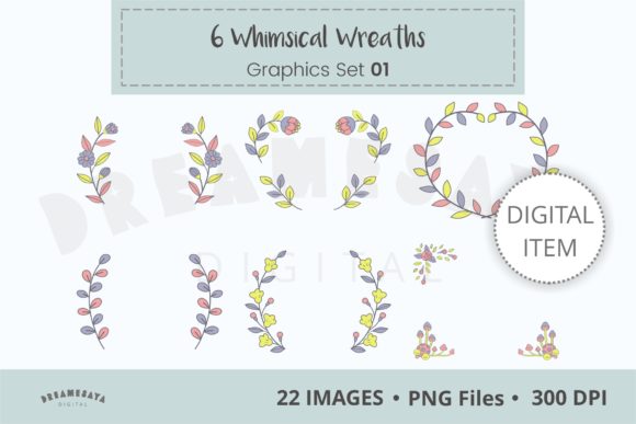Decorative Wreaths Laurels Clipart 01: A Flexible Asset for Modern Creatives
