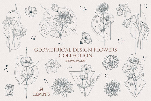 Geometrical Design Birth Month Flowers: A Modern Tool for Personalization