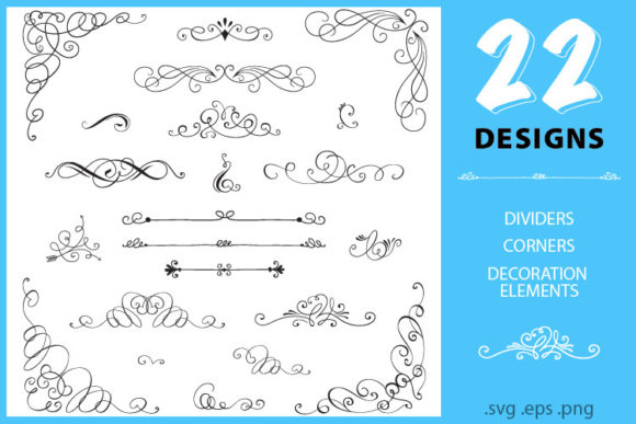 Reclaiming Elegance: Vintage Retro Dividers with Flourishes in Modern Design