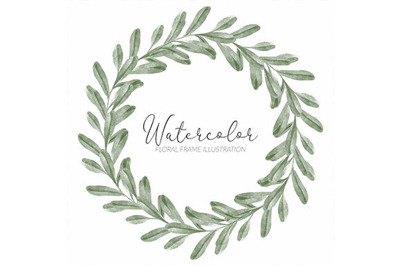The Artful Utility of a Watercolor Leaf Wreath Frame