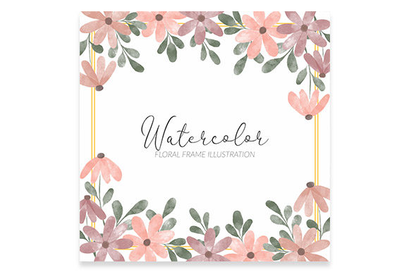 The Strategic Power of the Watercolor Flower Frame Square Pastel