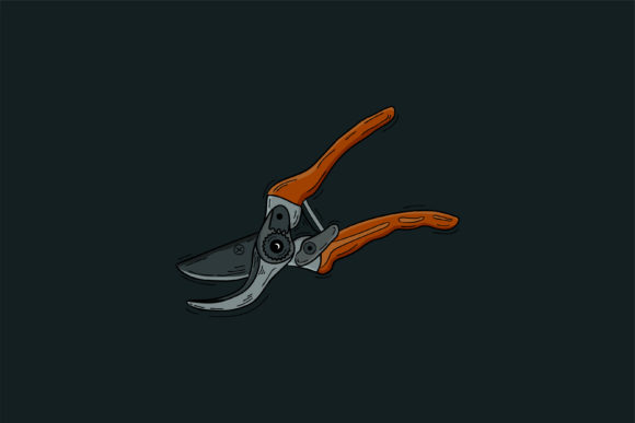 The Wooden Cutter Illustration: A Vintage Gardening Design Asset
