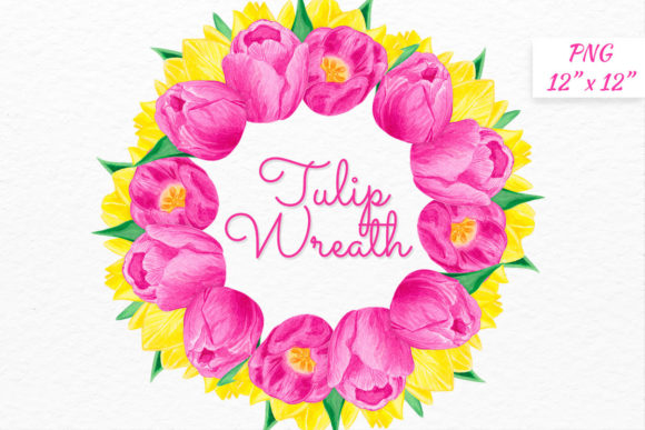 Understanding the Watercolor Pink Yellow Tulip Wreath Clipart