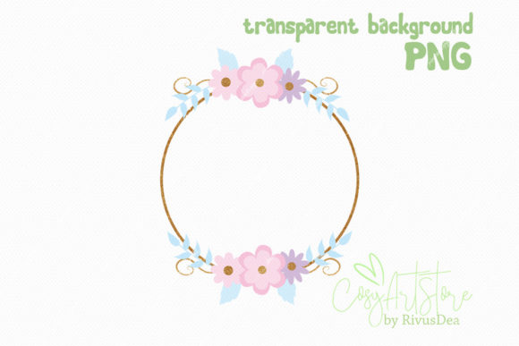 Unicorn Frame Wreath with Flowers Sublim Design